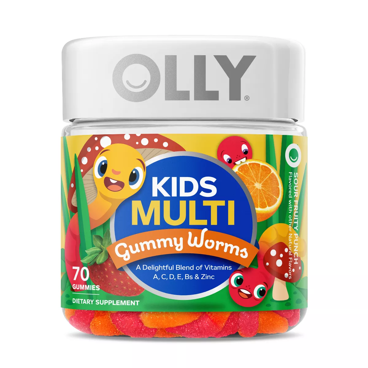 OLLY Kids' Multivitamin Gummy Worms - 70ct