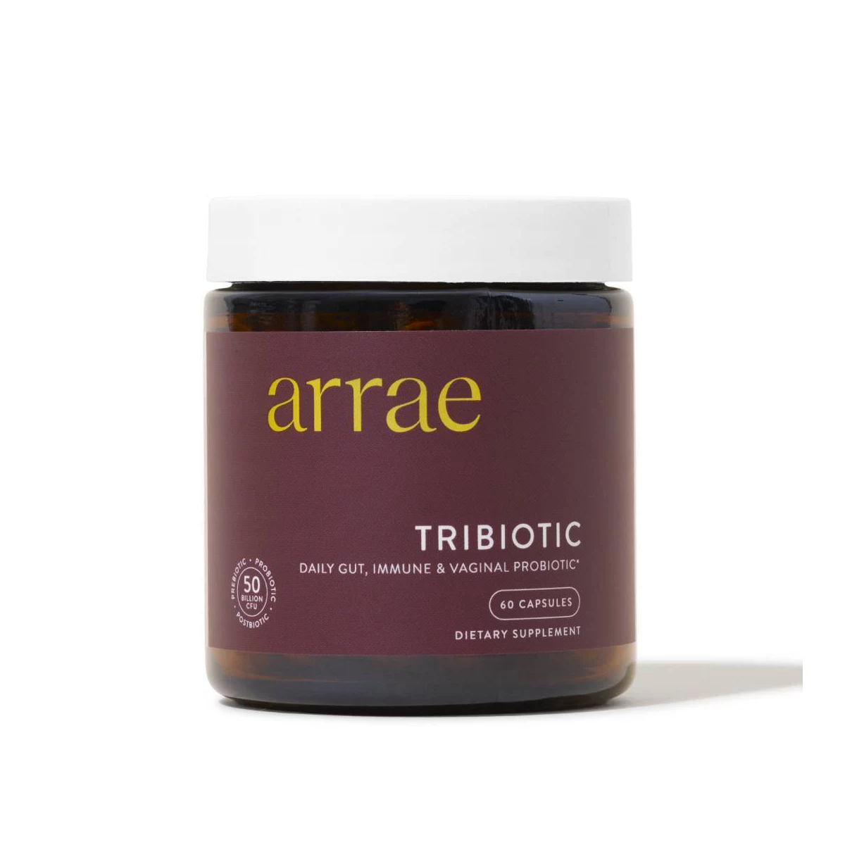 Arrae Tribiotic, Gut, Skin & Vaginal Support Dietary Supplement Capsules - 60ct