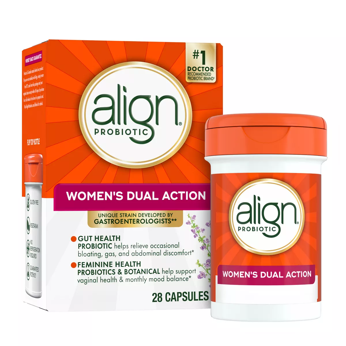 Align Women's Dual Action Daily Probiotic Supplement - Capsules - 28ct